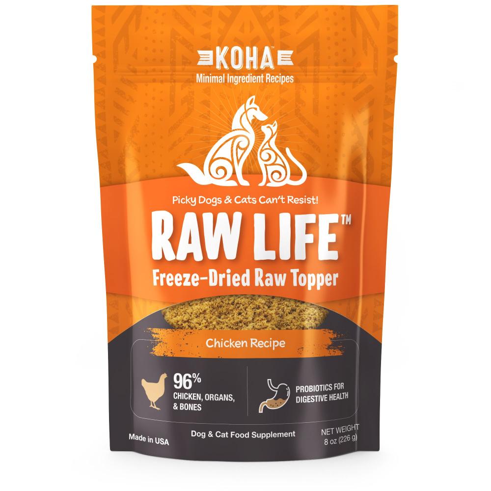 KOHA-DOG-CAT-RAW-LIFE-TOPPER-CHICKEN-FD-8OZ