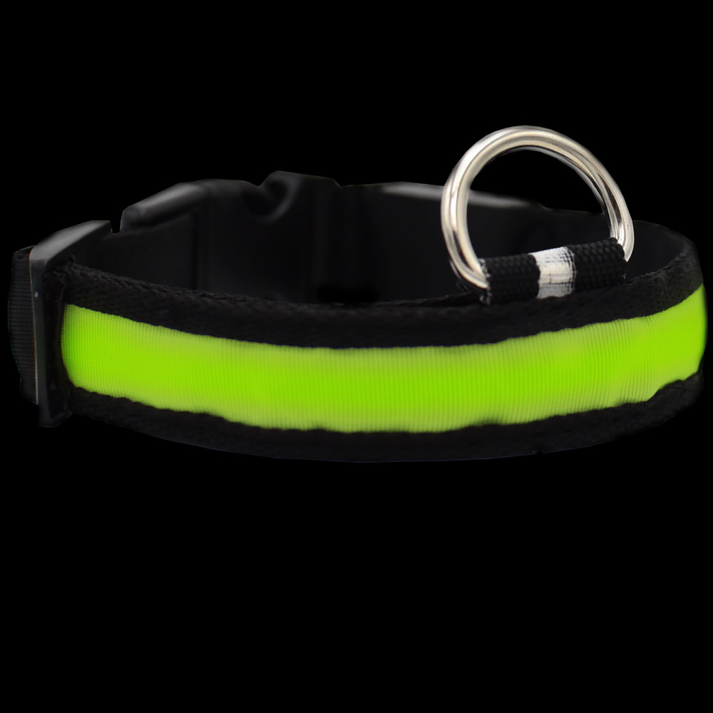 GREEN-LED-SAFETY-ELECTRIC-GLOW-COLLAR-XLARGE