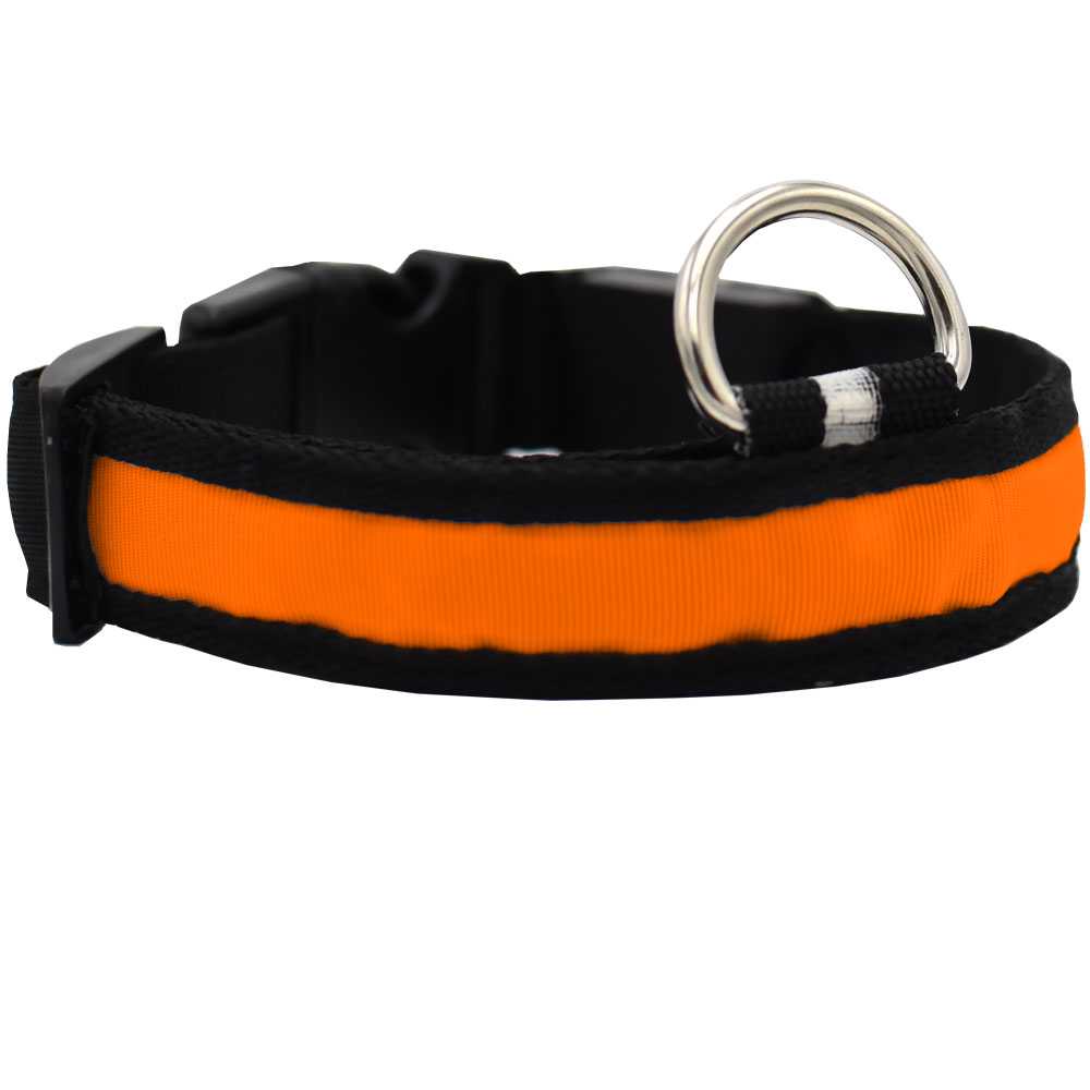 ORANGE-LED-SAFETY-ELECTRIC-GLOW-COLLAR-MEDIUM