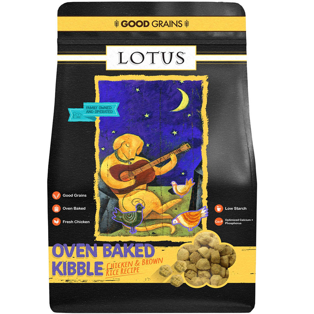 Lotus Good Grains Chicken Recipe OvenBaked Adult Dry Dog Food, 25lb