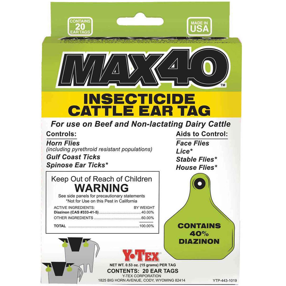 Max40 Insecticide Cattle Ear Tag
