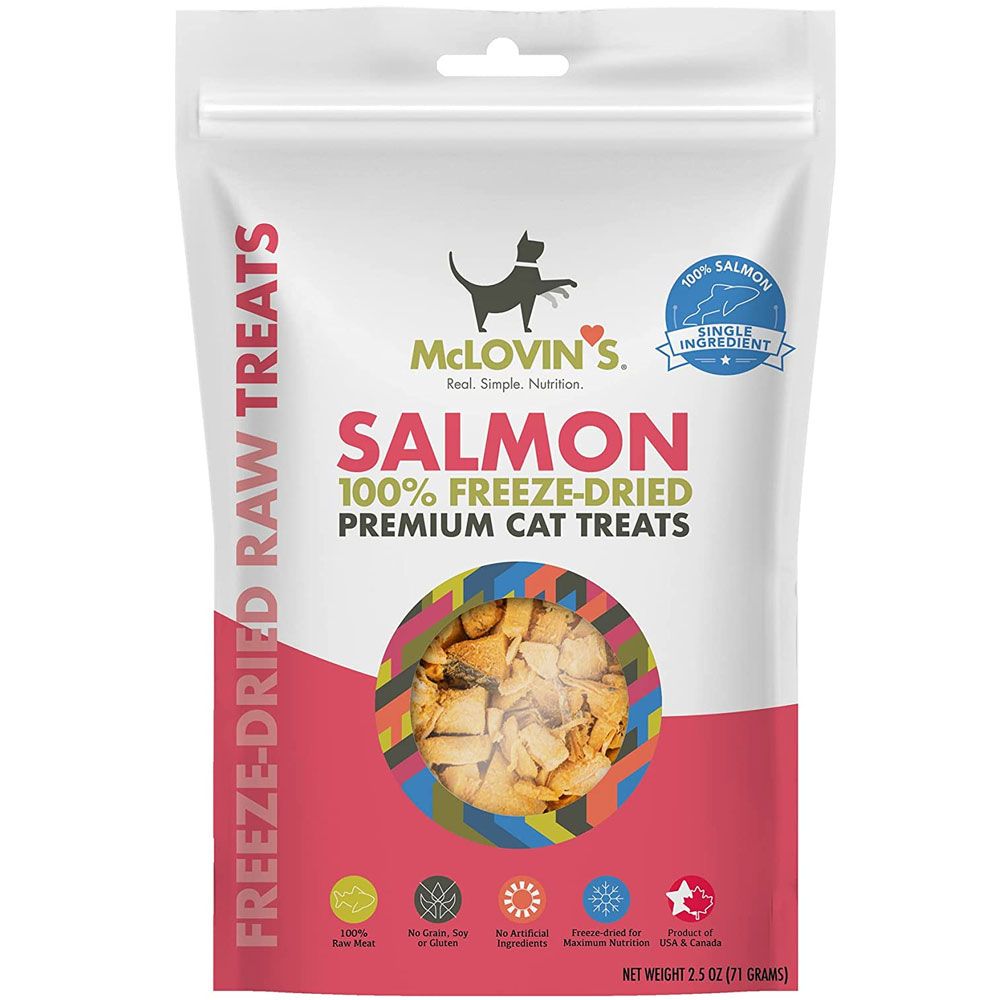 McLovin's 100 FreezeDried Salmon Premium Cat Treats, 4oz bag On