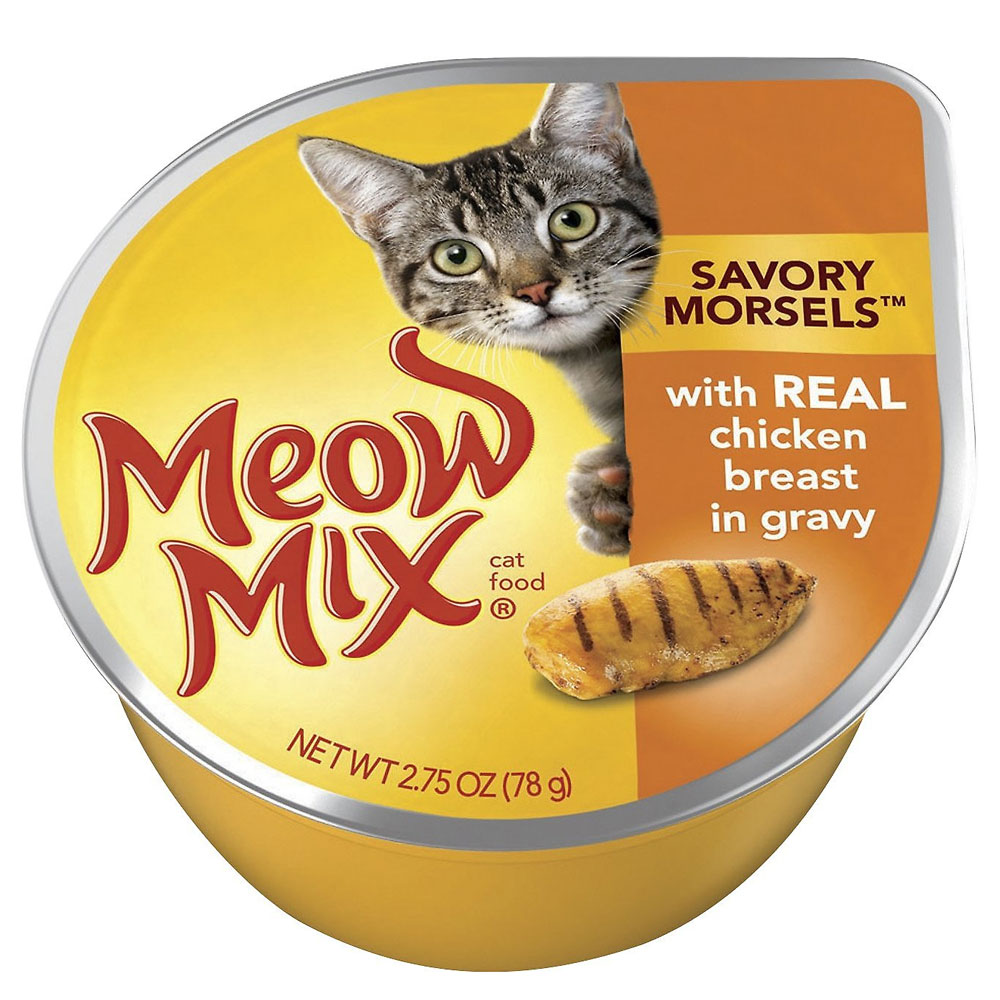 Meow Mix Savory Morsels with Real Chicken Breast in Gravy Cat Food