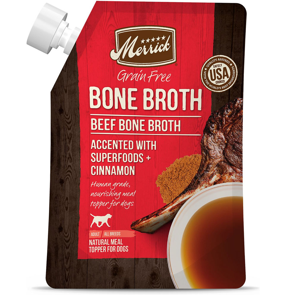 Merrick Beef Bone Broth GrainFree Wet Dog Food Topper, 16oz On Sale