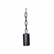 Metal Pipe Bell on a Chain Platinum - Large