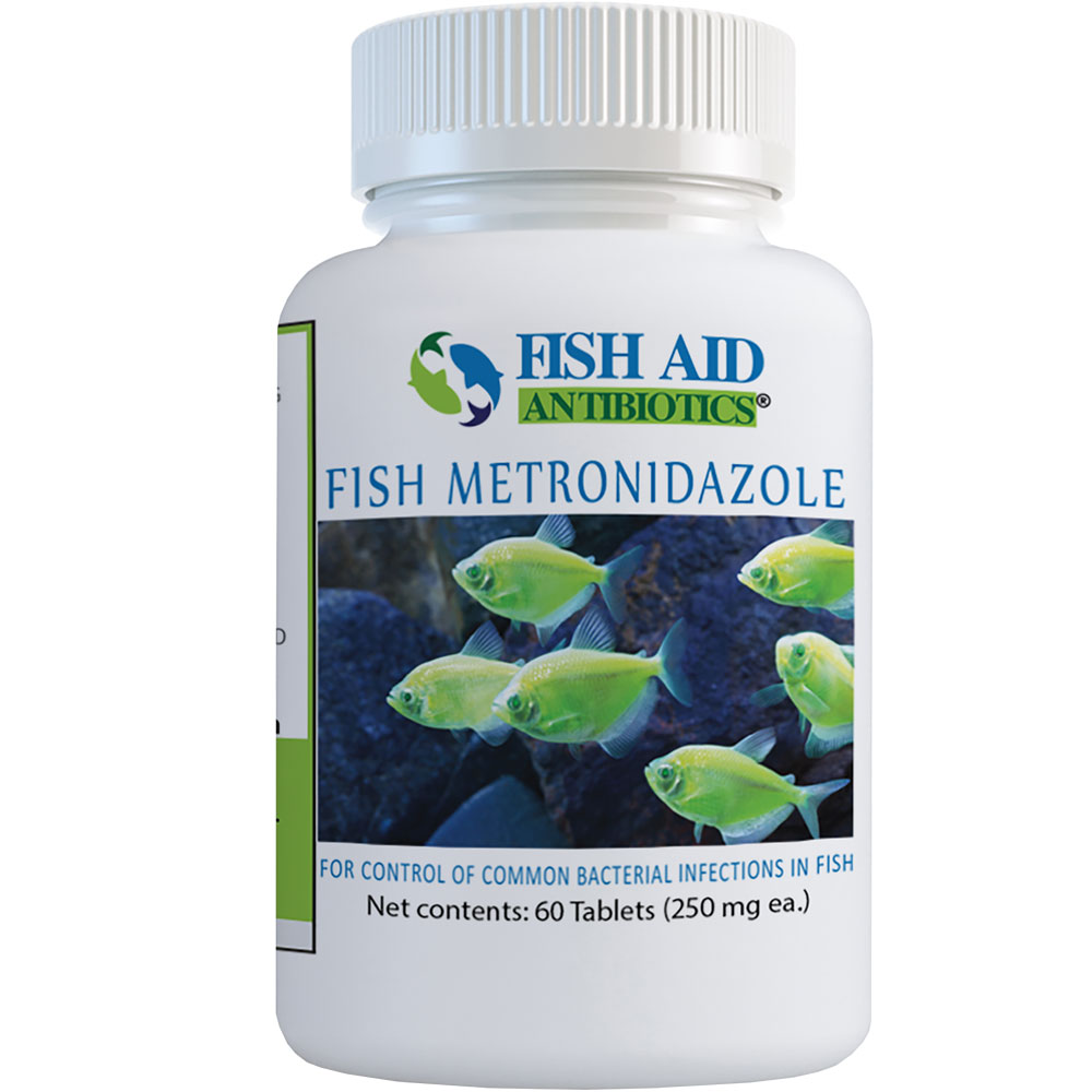 Fish Aid Antibiotics Metronidazole Tablets 250mg (60 Tablets) Fish Aid Antibiotics Metronidazole Tablets 250mg (60 Tablets)