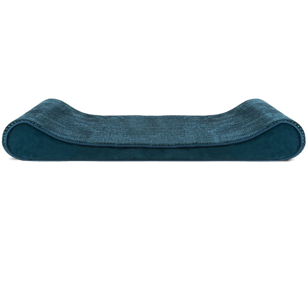 Furhaven Minky Plush & Velvet Luxe Lounger Memory Top Pet Bed