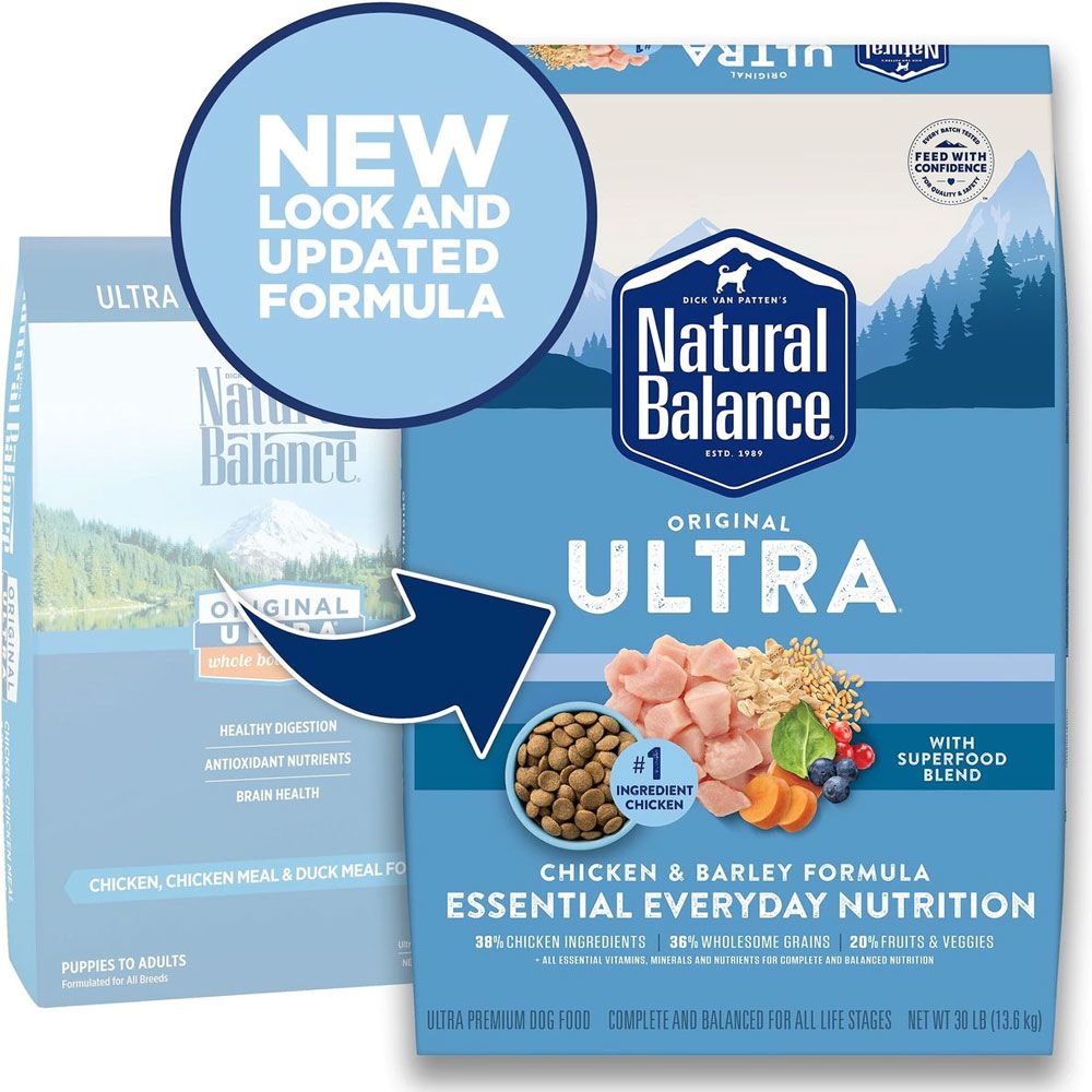 Natural Balance Original Ultra Chicken & Barley Formula Dry Dog Food, 4lb bag On Sale