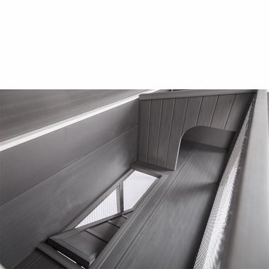 NEW-AGE-PET-CLUMBIA-RBBIT-HUTCH-GRY-ANTQUEWHT-19X43X29