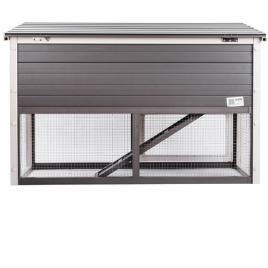 NEW-AGE-PET-CLUMBIA-RBBIT-HUTCH-GRY-ANTQUEWHT-19X43X29