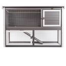 New Age Pet Columbia Rabbit Hutch Gray/Antique White (19.50" L x 43.90" W x 29.50" H)