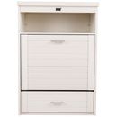 New Age Pet Dog Food Pantry w/ Double Bowl Antique White - (23.43" L x 14.57" W x 33.66" H)