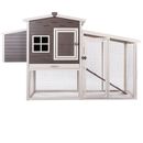 New Age Pet Hampton Chicken Barn with Pen Gray/Antique White (29.90" L x 74.80" W x 46.50" H)