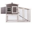 New Age Pet Hampton Chicken Barn with Pen Gray/Antique White (29.90" L x 74.80" W x 46.50" H)