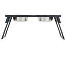 New Age Pet HiLo Raised Double Diner Dog Bowl Espresso - (24.80" L x 10.40" W x 9.50" H)