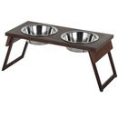 New Age Pet HiLo Raised Double Diner Dog Bowl Russet - (24.80" L x 10.40" W x 9.50" H)