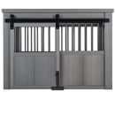 New Age Pet Homestead Sliding Barn Door Dog Crate Gray - X-Large (42.52" L x 27.45" W x 30.91" H)