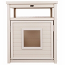 New Age Pet Jumbo LitterLoo Litter Box Cover, End Table Antique White (30" L x 24" W x 28.90" H)
