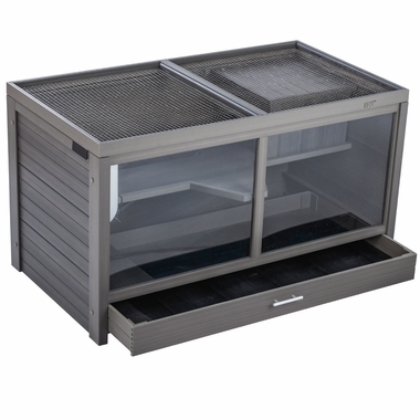 NEW-AGE-PET-JMB-PRK-AVENUE-INDR-RBBIT-HUTCH-GRY-23X43X23