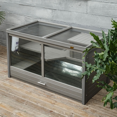 NEW-AGE-PET-JMB-PRK-AVENUE-INDR-RBBIT-HUTCH-GRY-23X43X23