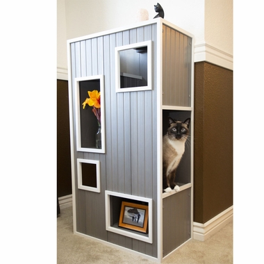 NEW-AGE-PET-KITTY-KASE-GRY-ANTIQU-WHITE-26X13X48