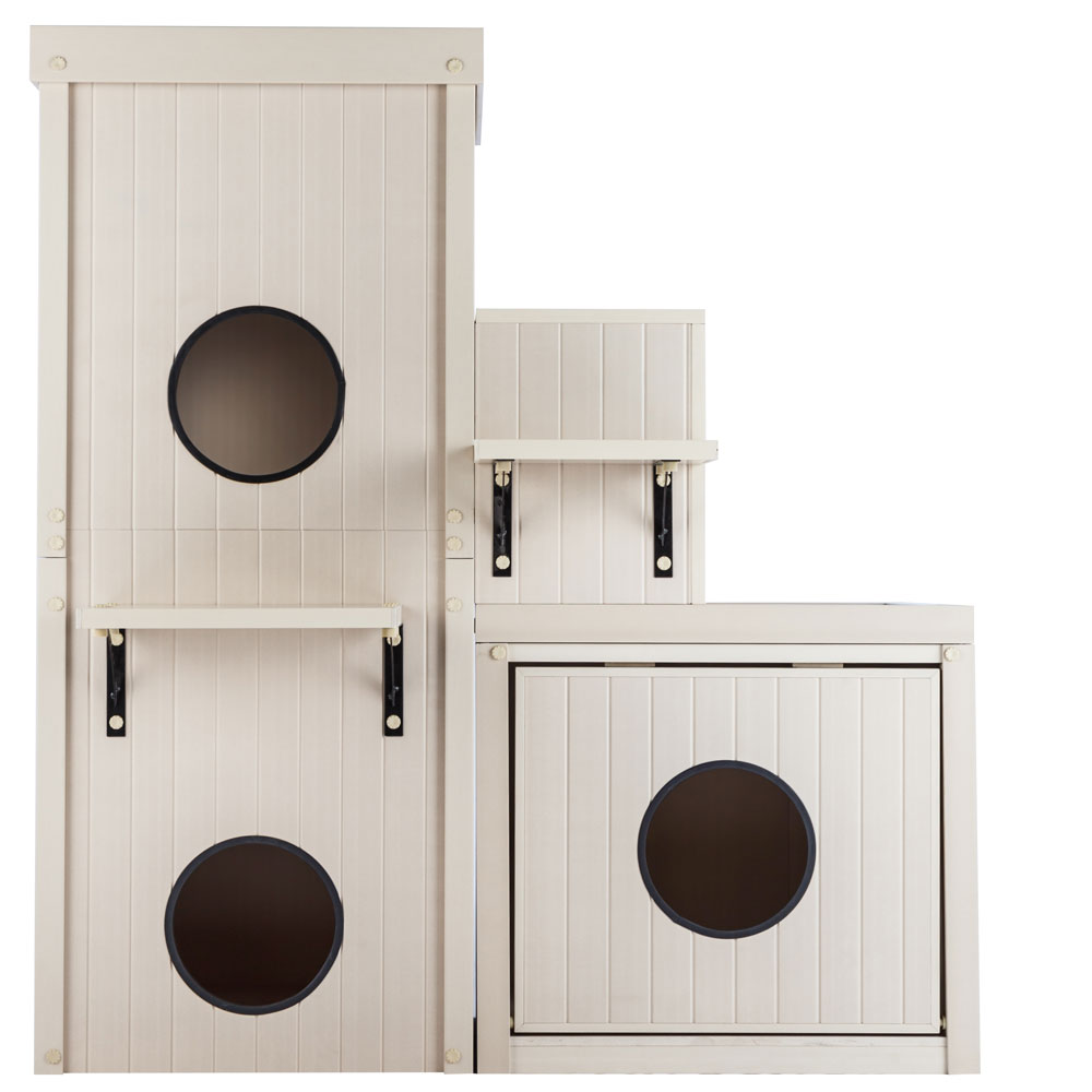 NEW-AGE-PET-KITTY-KATIO-HOUSE-MAPLE-19X47X44