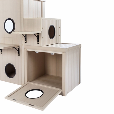 NEW-AGE-PET-KITTY-KATIO-HOUSE-MAPLE-19X47X44