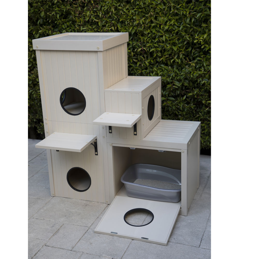 NEW-AGE-PET-KITTY-KATIO-HOUSE-MAPLE-19X47X44