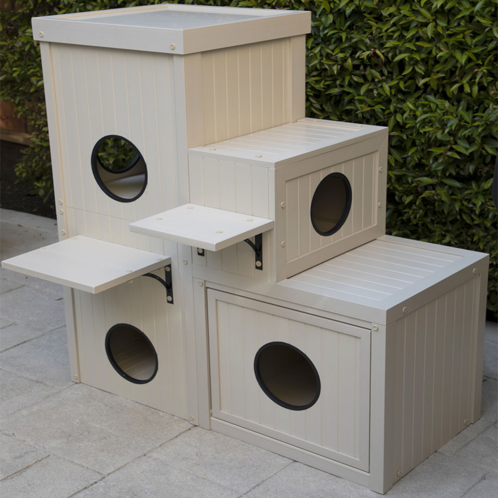 NEW-AGE-PET-KITTY-KATIO-HOUSE-MAPLE-19X47X44