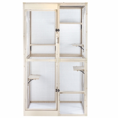 NEW-AGE-PET-KITTY-KATIO-PEN-MAPLE-51X42X75