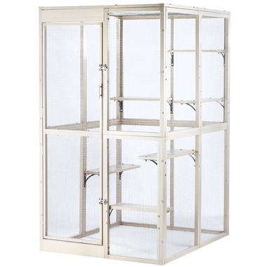 NEW-AGE-PET-KITTY-KATIO-PEN-MAPLE-51X42X75