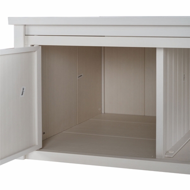 NEW-AGE-PET-LITTRLOO-BENCH-LITTRB-COVER-ANTQUEWHT-22X46X23