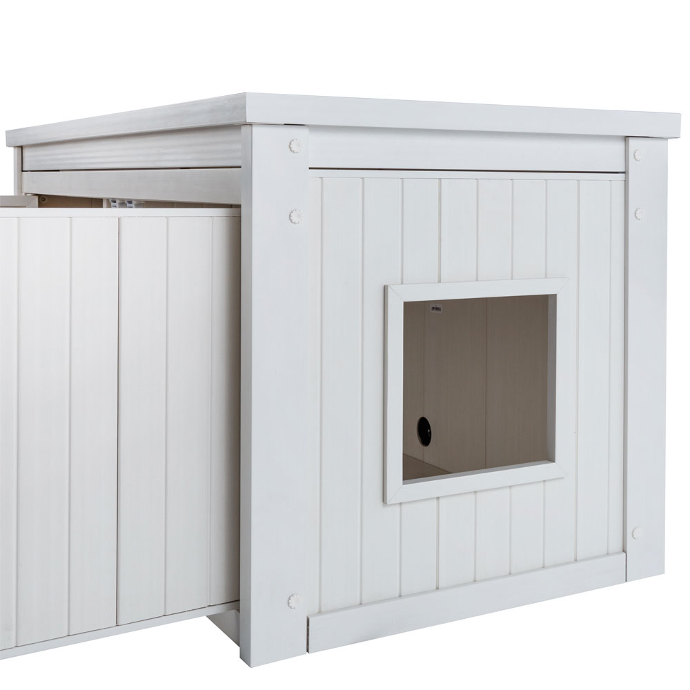 NEW-AGE-PET-LITTRLOO-BENCH-LITTRB-COVER-ANTQUEWHT-22X46X23