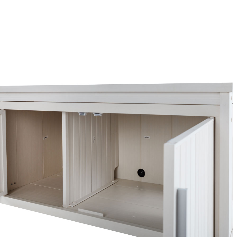 NEW-AGE-PET-LITTRLOO-BENCH-LITTRB-COVER-ANTQUEWHT-22X46X23