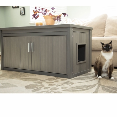 NEW-AGE-PET-LITTRLOO-BENCH-LITTRB-COVER-GRY-22X46X23