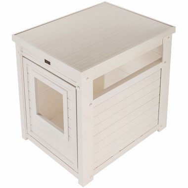 NEW-AGE-PET-LITTRLOO-LITTRB-COVRENDTBLE-ANTQUEWHT-23X18X22