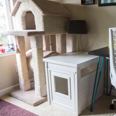 NEW-AGE-PET-LITTRLOO-LITTRB-COVRENDTBLE-ANTQUEWHT-23X18X22