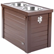 New Age Pet Piedmont Double Diner Elevated Dog Bowls & Storage Russet - (21.26" L x 11.81" W x 15.40" H)