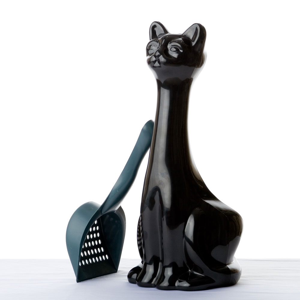 NEW-AGE-PET-SCOOPY-CTLITTR-SCPHOLDR-BLCK-7X6X15