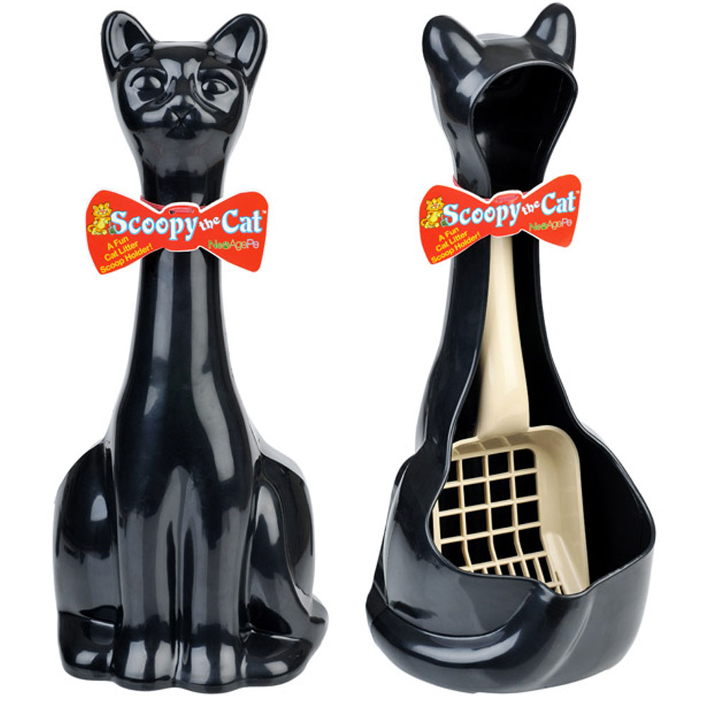 NEW-AGE-PET-SCOOPY-CTLITTR-SCPHOLDR-BLCK-7X6X15