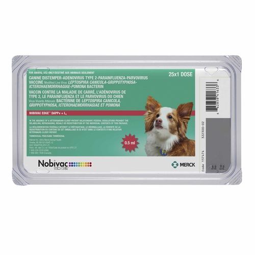 Nobivac Edge DAPPv + L4 Canine Vaccine, Modified Live Virus, 25 x