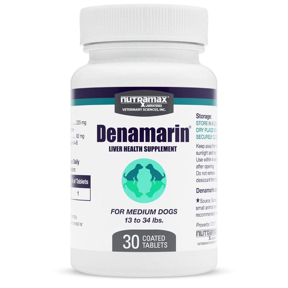 Nutramax Denamarin Liver Health Supplement for Medium Dogs With SAdenosylmethionine (SAMe