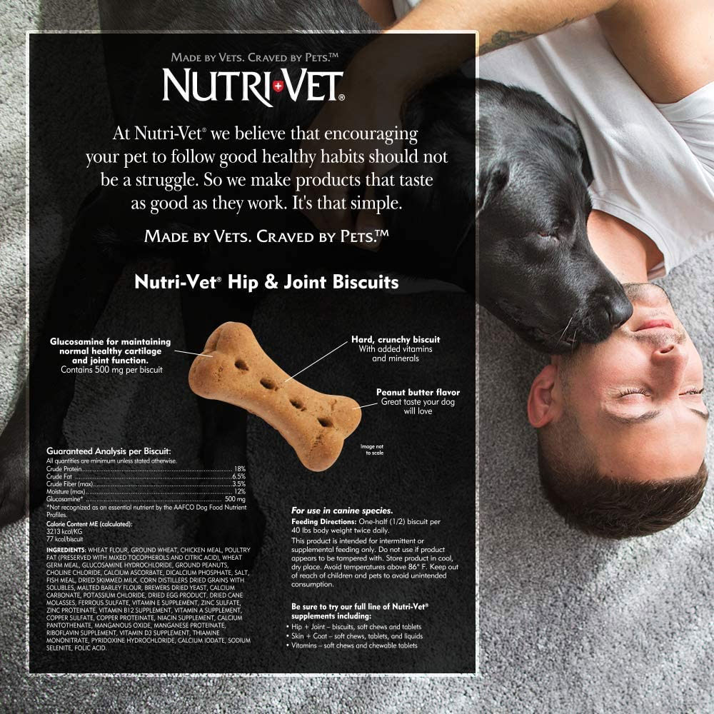 NutriVet Hip & Joint Extra Strength Biscuits for Dogs (6 lbs) On