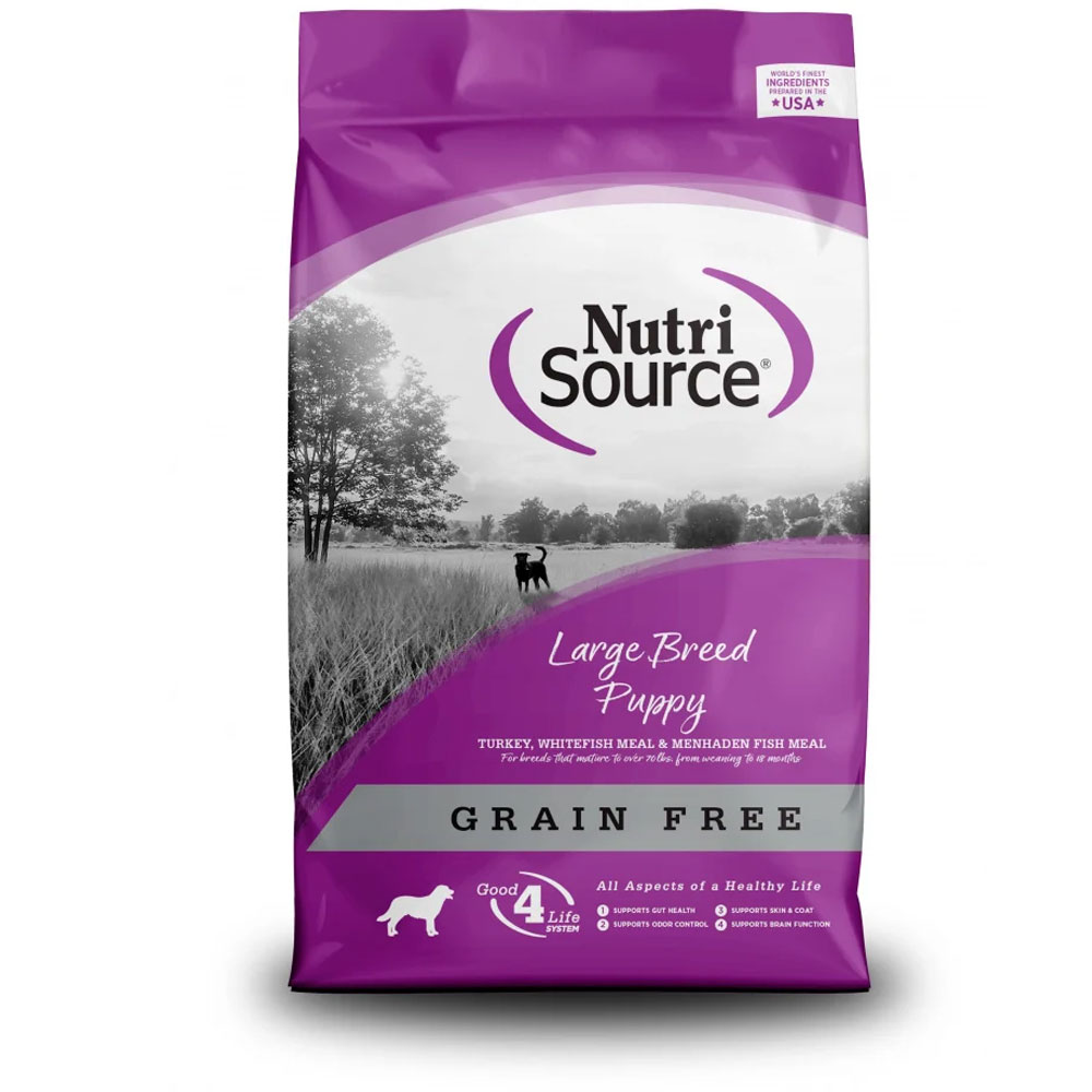 NutriSource Grain Free Large Breed Puppy Recipe Dry Dog Food, 30lb bag