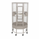 Octagon Parrot Cage - Black (36"x36"x67")