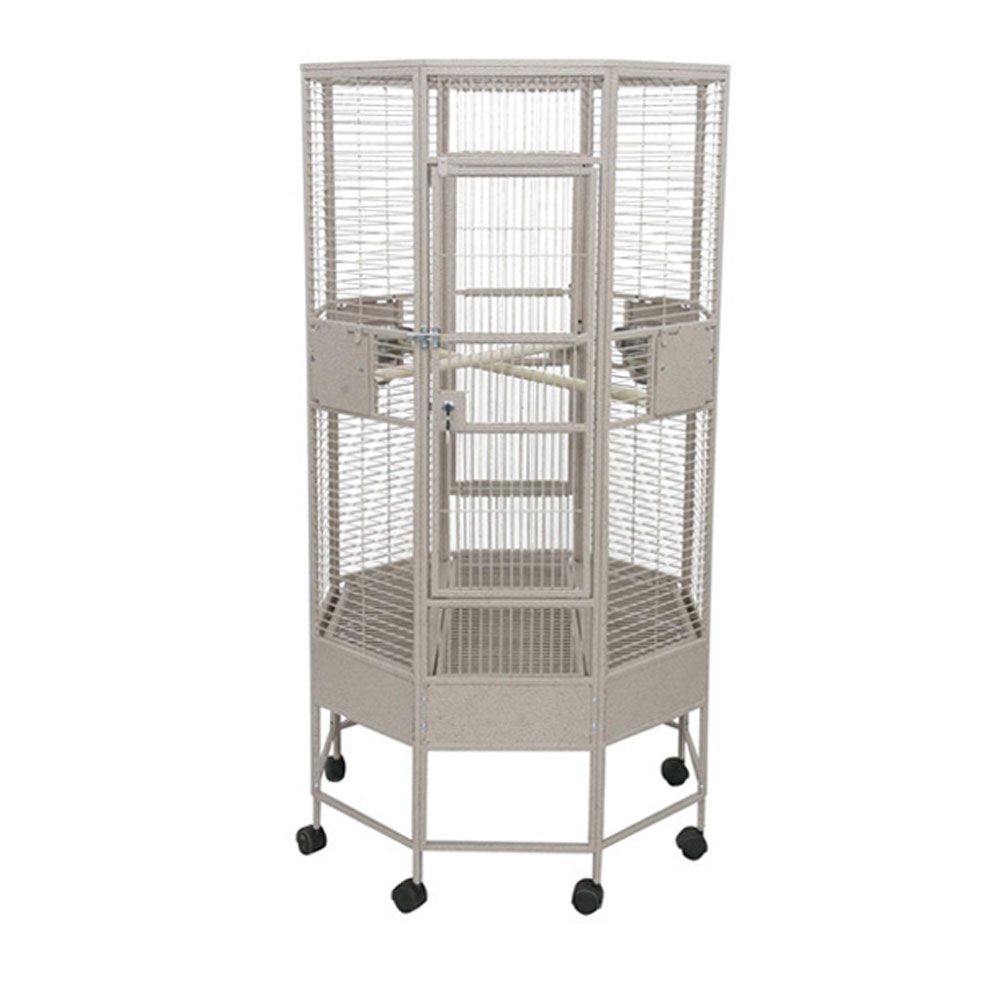 OCTAGON-PARROT-CAGE-BLACK-36X36X67