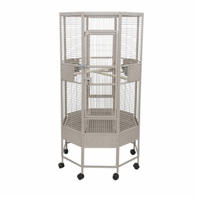 OCTAGON-PARROT-CAGE-BLACK-36X36X67