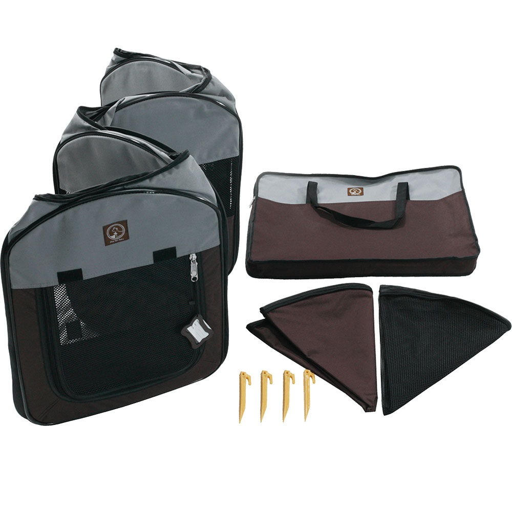 ONE4PETS-PORTABLE-PET-PLAYPEN-FUCHSIA-GREY-LARGE