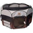 One for Pets Fabric Portable Pet Playpen - Grey/Brown - XLarge (55"x55"x28")