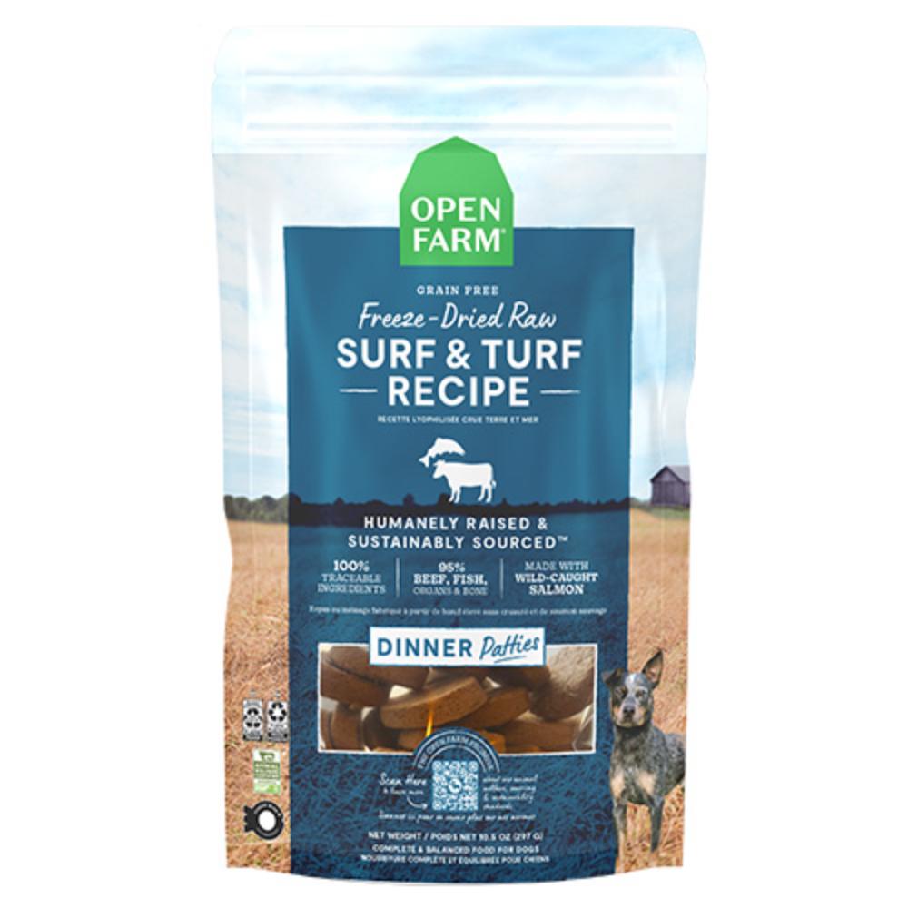OPEN-FARM-DOG-PATTIES-SURF-TURF-FD-RAW-10-5OZ